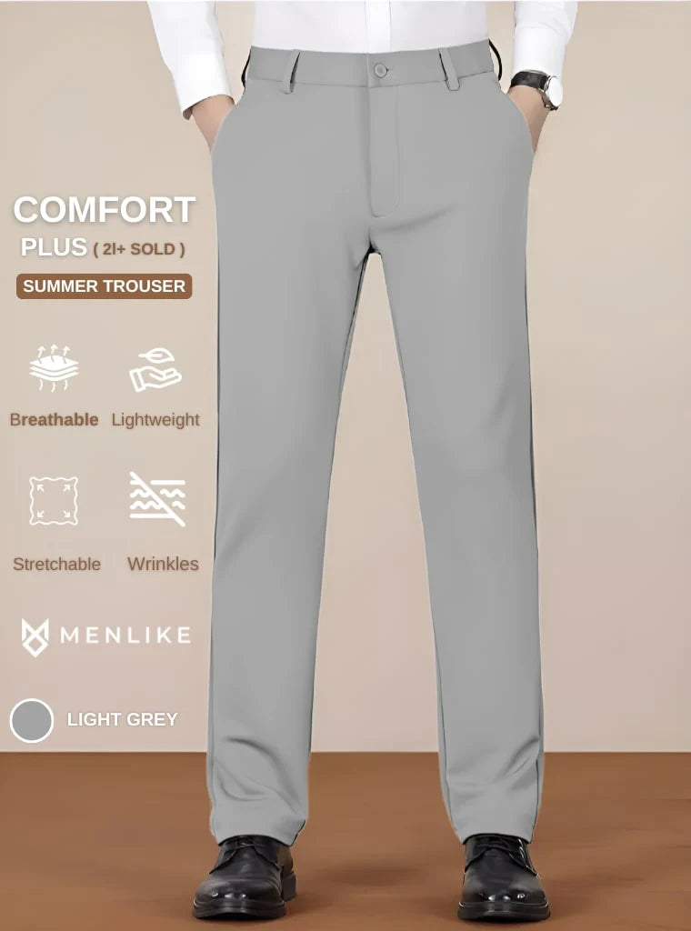 Premium Waist Adjustable Lycra Men's Trouser (Pack of 2)